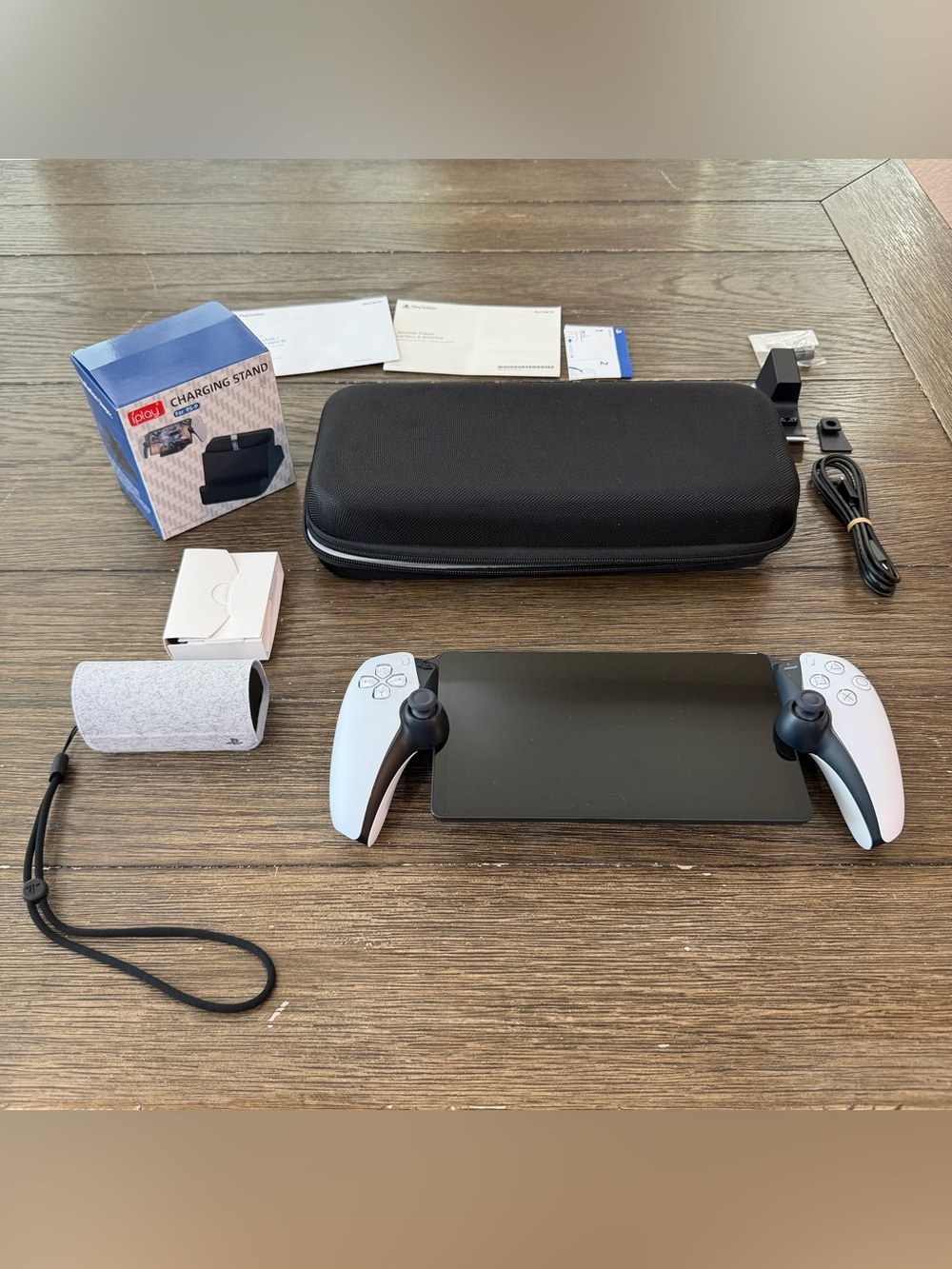 Sony PlayStation Portal PS5 Remote Player + PULSE Explore Earbuds Case Stand Lot